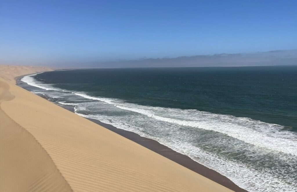 ocean meets sand dunes 